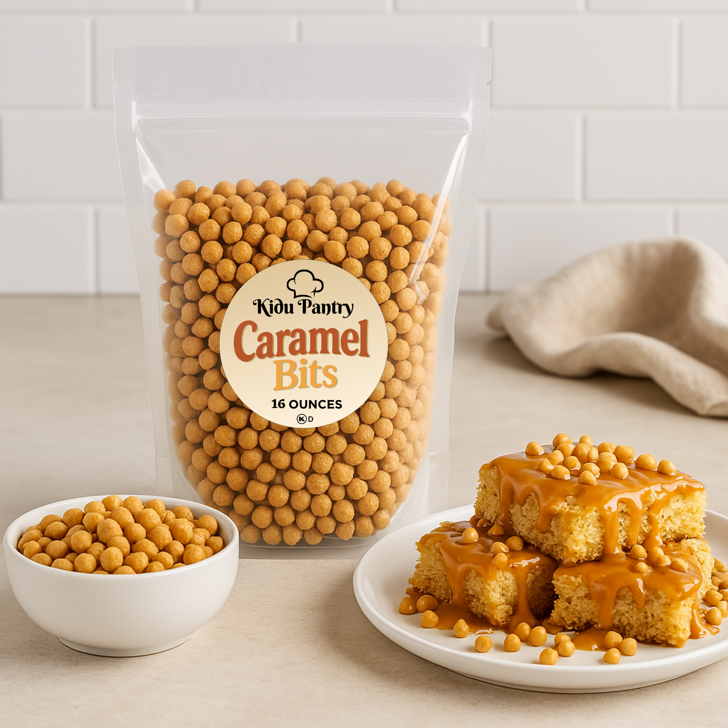 KIDU Pantry Caramel Bits – Baking Pieces for Cookies, Brownies & Desserts